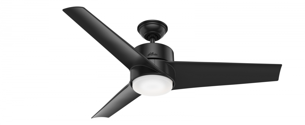 Hunter 54 inch Havoc Matte Black WeatherMax Indoor / Outdoor Ceiling Fan with LED Light Kit and Wall