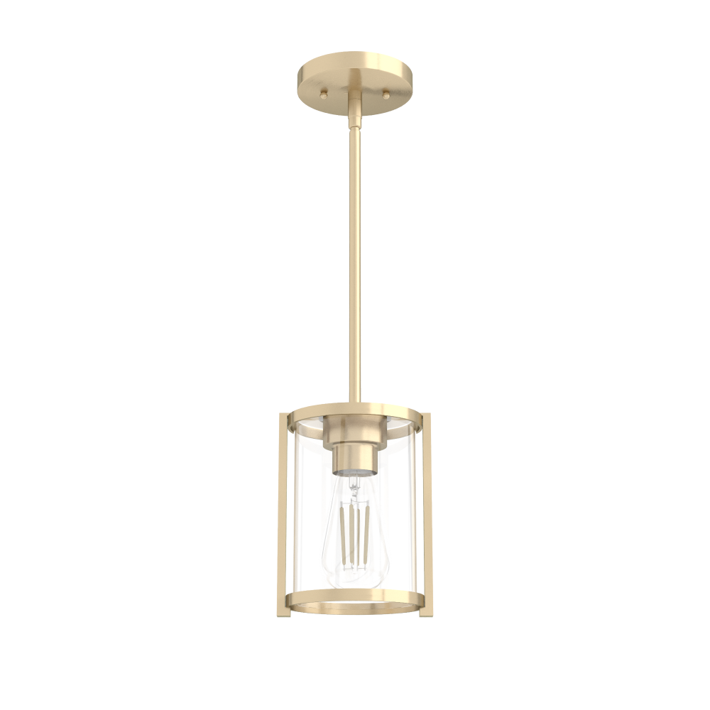 Hunter Astwood Alturas Gold with Clear Glass 1 Light Pendant Ceiling Light Fixture