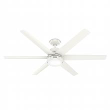 Hunter 52370 - Hunter 60 inch Skysail Fresh White WeatherMax Indoor / Outdoor Ceiling Fan with LED Light Kit and Wa