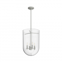 Hunter 19319 - Hunter Sacha Brushed Nickel with Clear Glass 4 Light Pendant Ceiling Light Fixture