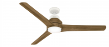 Hunter 53997 - Hunter 60 inch Lakemont Matte White Damp Rated Ceiling Fan with LED Light Kit and Handheld Remote