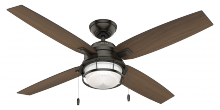 Hunter 59214 - Hunter 52 inch Ocala Noble Bronze Damp Rated Ceiling Fan with LED Light Kit and Pull Chain