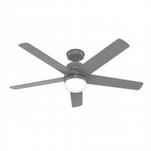 Hunter 50290 - Hunter 52 inch Anorak Quartz Grey WeatherMax Indoor / Outdoor Ceiling Fan with LED Light Kit and Wal