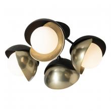 Hubbardton Forge 121376-SKT-05-05-GG0711 - Brooklyn 4-Light Double Shade Semi-Flush