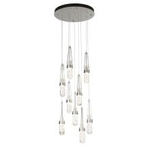 Hubbardton Forge 131100-SKT-STND-85-YJ0434 - Link 9-Light Blown Glass Pendant