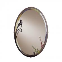Hubbardton Forge 710014-05 - Beveled Oval Mirror with Leaf