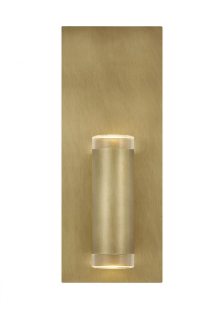 Dobson II Contemporary dimmable LED 1-light Natural Brass/Gold Colored finish Wall/Bath Vanity