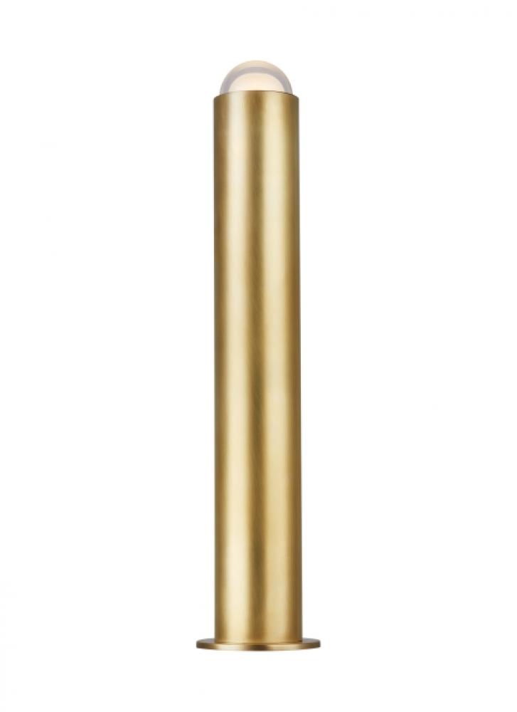 Modern Ebell dimmable LED Medium Table Lamp in a Natural Brass/Gold Colored finish