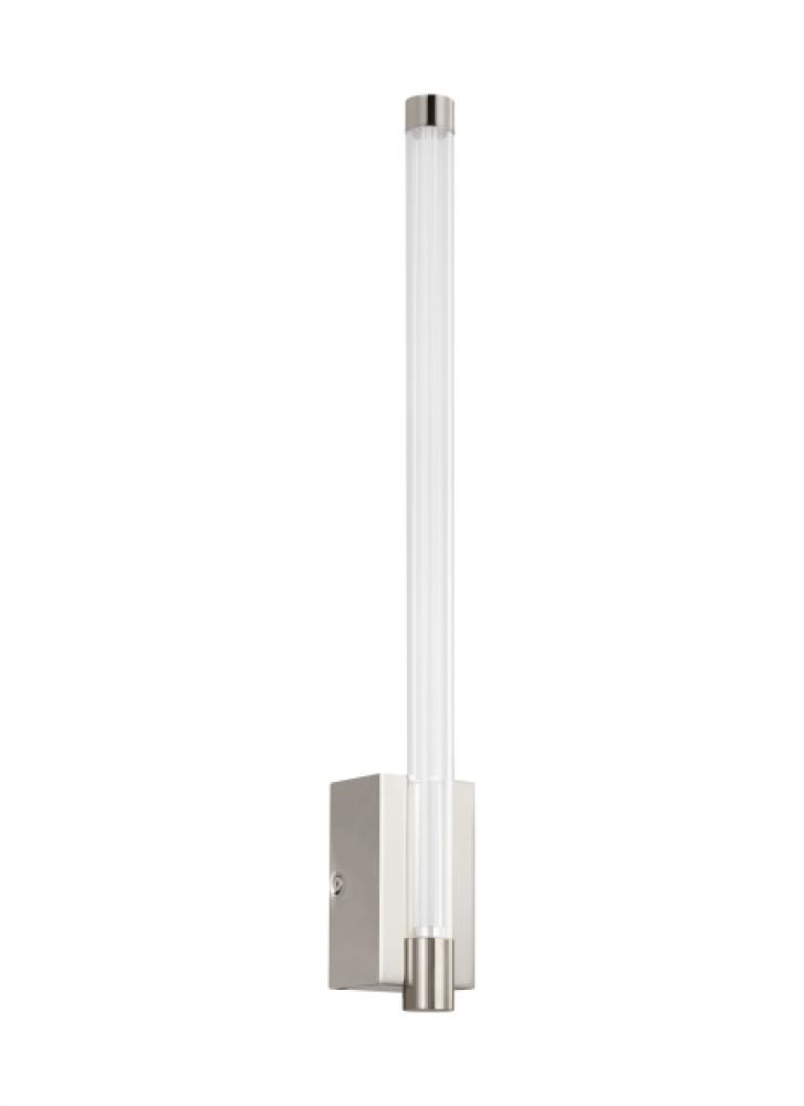 Modern Phobos dimmable LED 1-light Wall Sconce in a Polished Nickel/Silver Colored finish