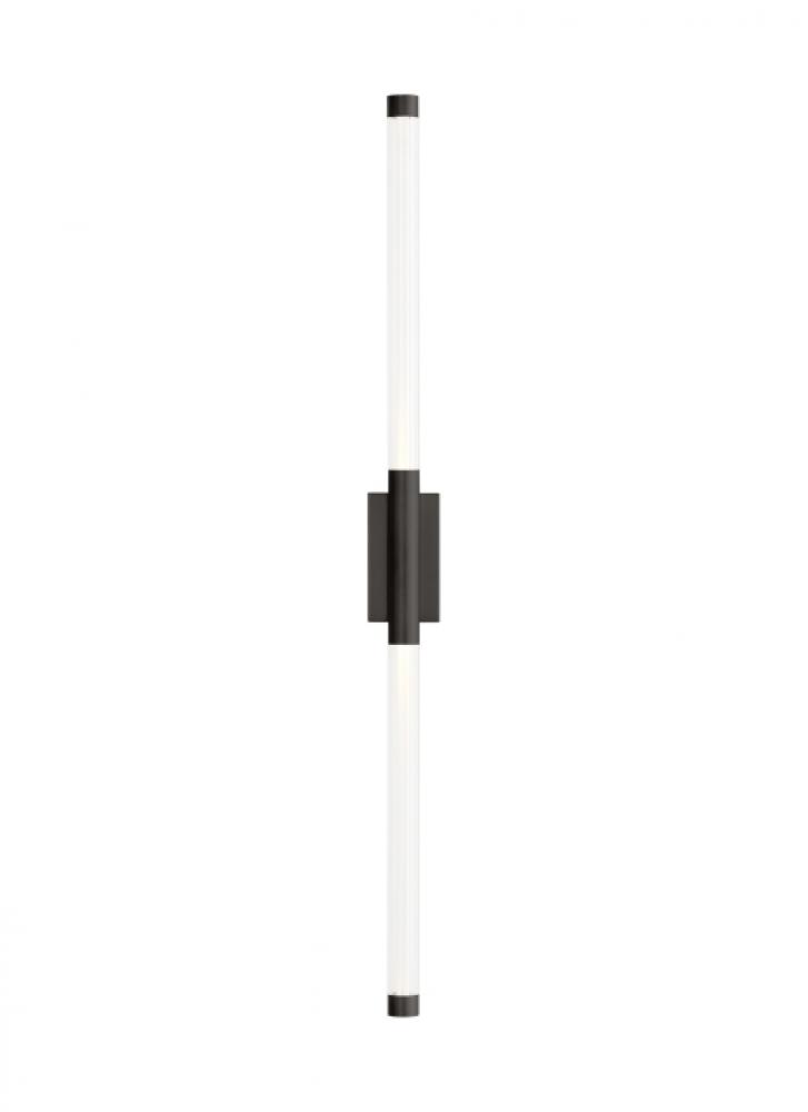 Modern Phobos dimmable LED 2-light Wall Sconce in a Dark Bronze finish