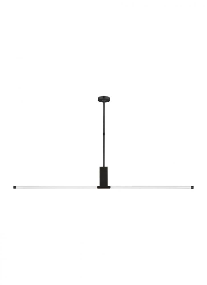 Modern Phobos dimmable LED Large Linear Ceiling Light in a Dark Bronze finish