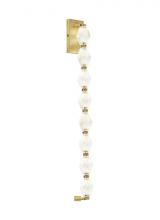 Visual Comfort & Co. Modern Collection 700WSCLR28NB-LED930 - Modern Collier dimmable LED 28 Wall Sconce Light in a Natural Brass/Gold Colored finish