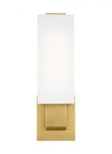 Visual Comfort & Co. Modern Collection 700WSKISW14WNB-LED930 - Kisdon Contemporary dimmable LED Small Wall Sconce Light in a Natural Brass/Gold Colored finish