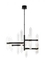 Visual Comfort & Co. Modern Collection 700LGSN46PZ-LED927 - Modern Langston dimmable LED Large Chandelier Ceiling Light in a Plated Dark Bronze finish