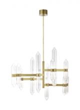 Visual Comfort & Co. Modern Collection 700LGSN46BR-LED927 - Modern Langston dimmable LED Large Chandelier Ceiling Light in a Plated Brass/Gold Colored finish