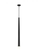 Visual Comfort & Co. Modern Collection 700TRSPAPYL1PB-LED930 - Modern Pylon dimmable LED Port Alone Ceiling Pendant Light in a Nightshade Black finish