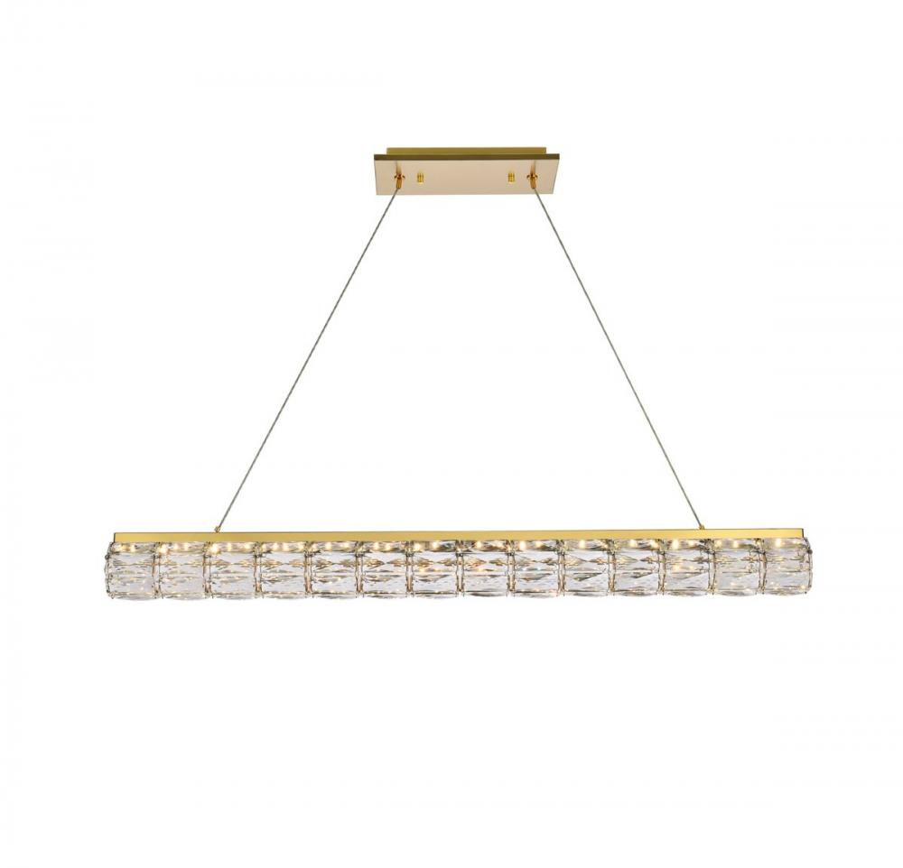 Valetta 42 Inch LED Linear Pendant in Gold