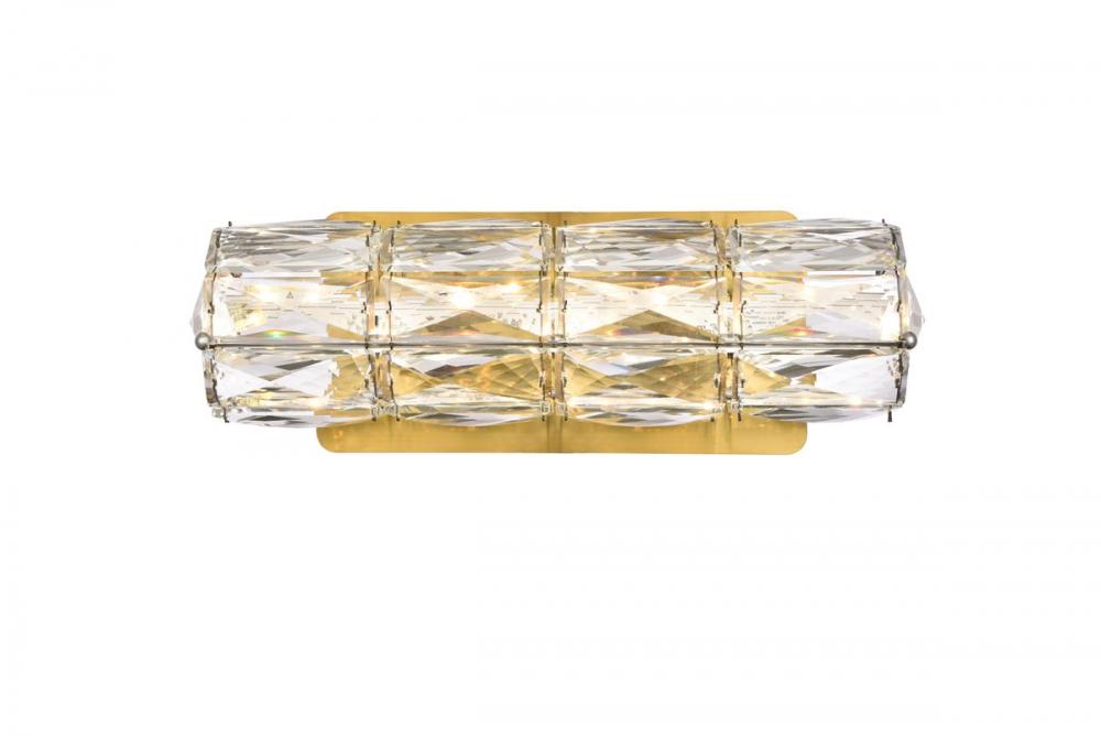 Valetta 12 Inch LED Linear Wall Sconce in Gold
