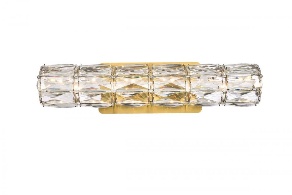 Valetta 18 Inch LED Linear Wall Sconce in Gold