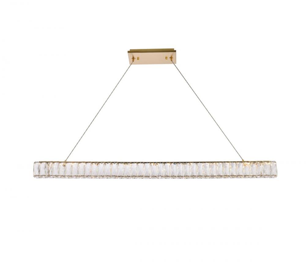 Monroe 47 Inch LED Linear Pendant in Gold