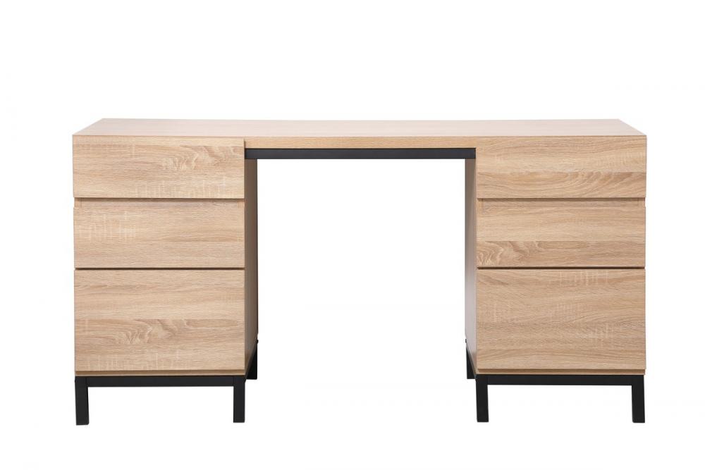 Emerson Industrial Double Cabinet Desk in Mango Wood