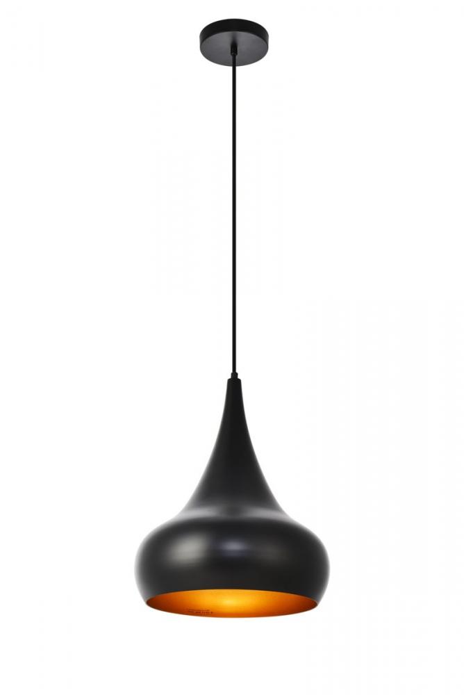 Circa Collection Pendant D11.5in H15in Lt:1 Black Finish