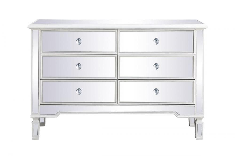 48 Inch Mirrored Cabinet in Antique White