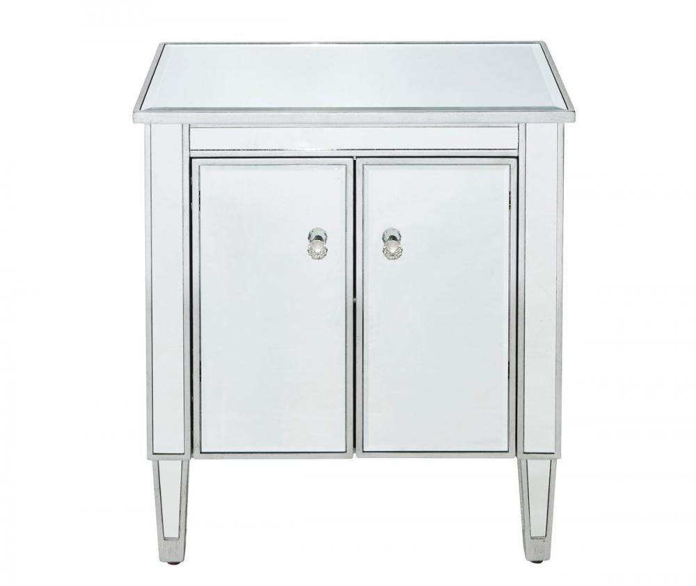 Cabinet 2 Doors 24in. Wx16in. Dx26in. H in Antique Silver Paint