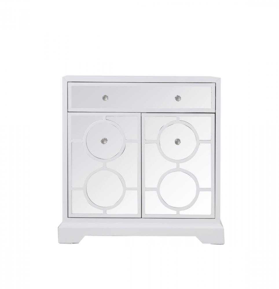 32 In. Mirrored Cabinet in White