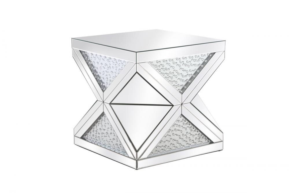 23 inch Crystal End Table Clear Royal Cut Crystal