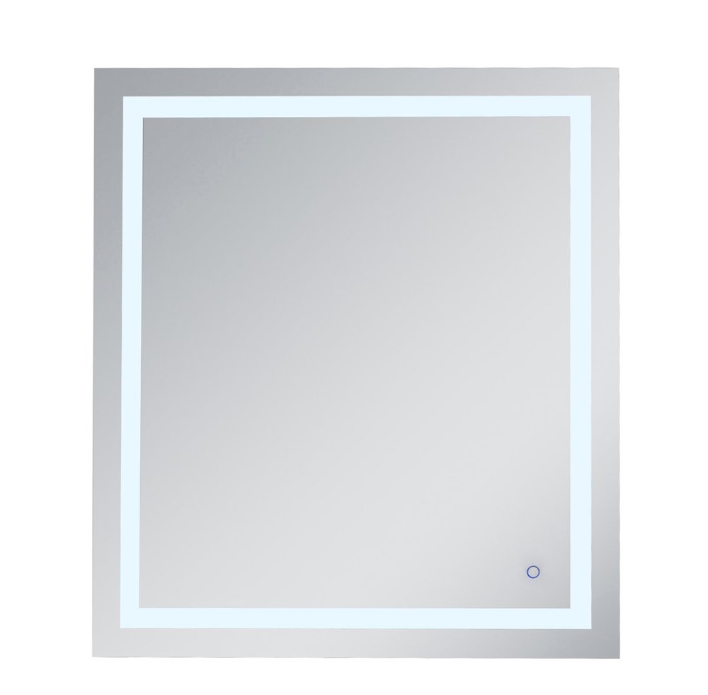 Helios 36in x 40in Hardwired LED mirror with touch sensor and color changing temperat