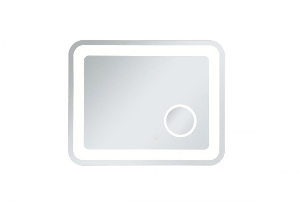 Lux 24in x 30in Hardwired LED mirror with magnifier and color changing temperature 3000K/4