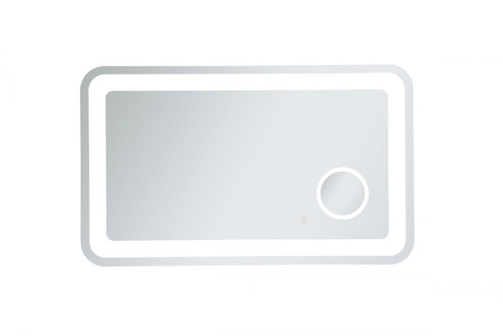 Lux 24inx40in Hardwired LED Mirror with Magnifier and Color Changing Temperature