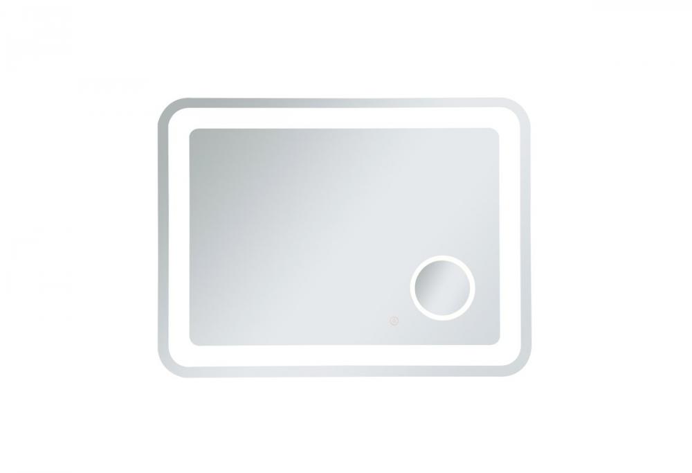 Lux 27inx36in Hardwired LED Mirror with Magnifier and Color Changing Temperature
