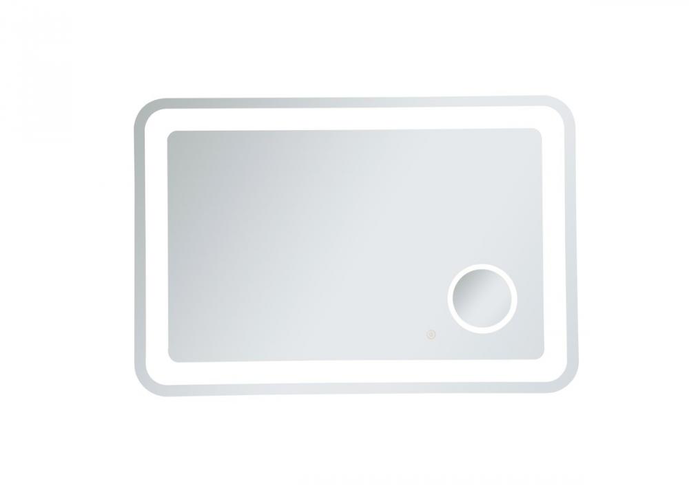 Lux 27in x 40in Hardwired LED mirror with magnifier and color changing temperature 3000K/4