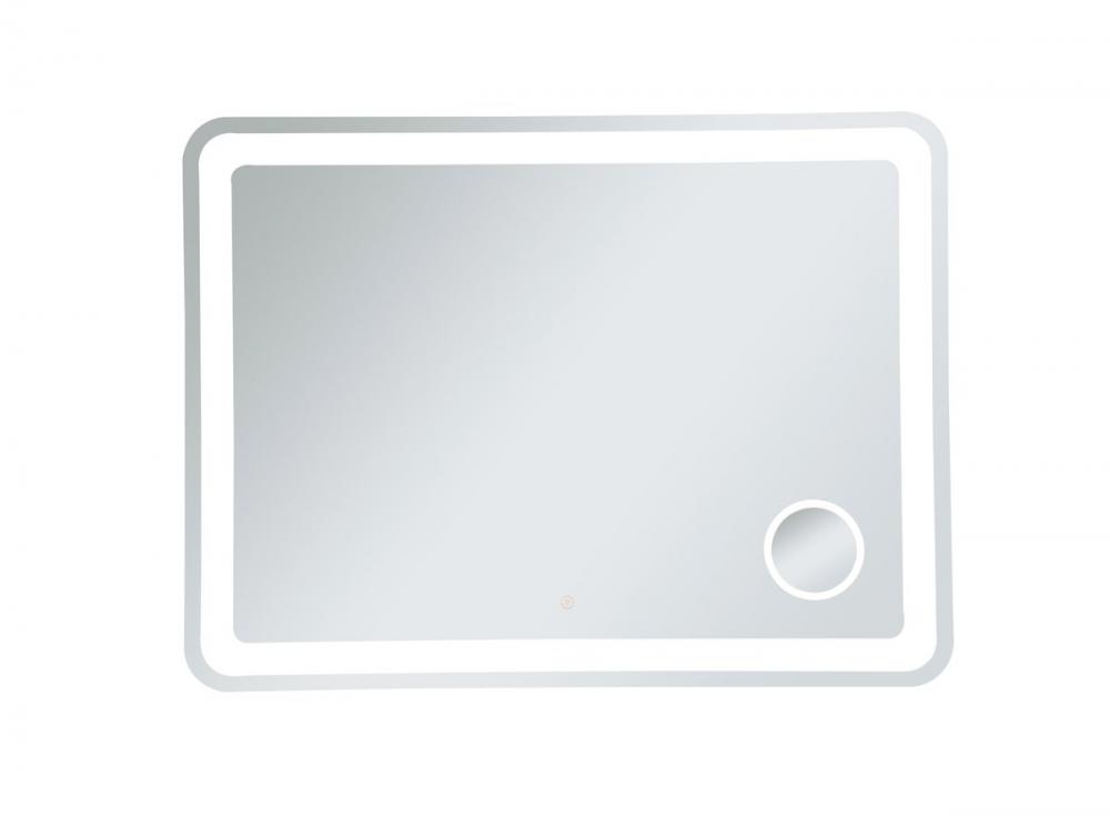 Lux 36inx48in Hardwired LED Mirror with Magnifier and Color Changing Temperature