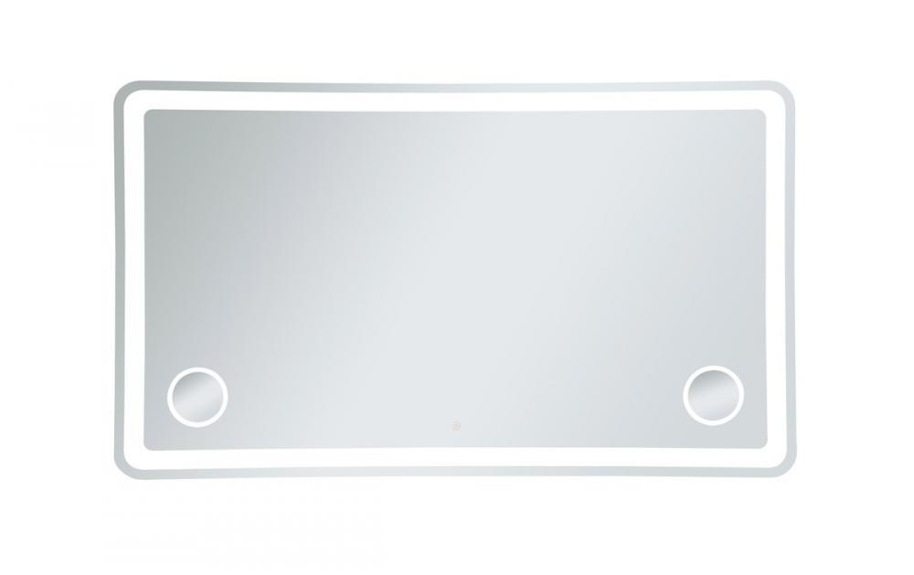 Lux 42inx72in Hardwired LED Mirror with Magnifier and Color Changing Temperature
