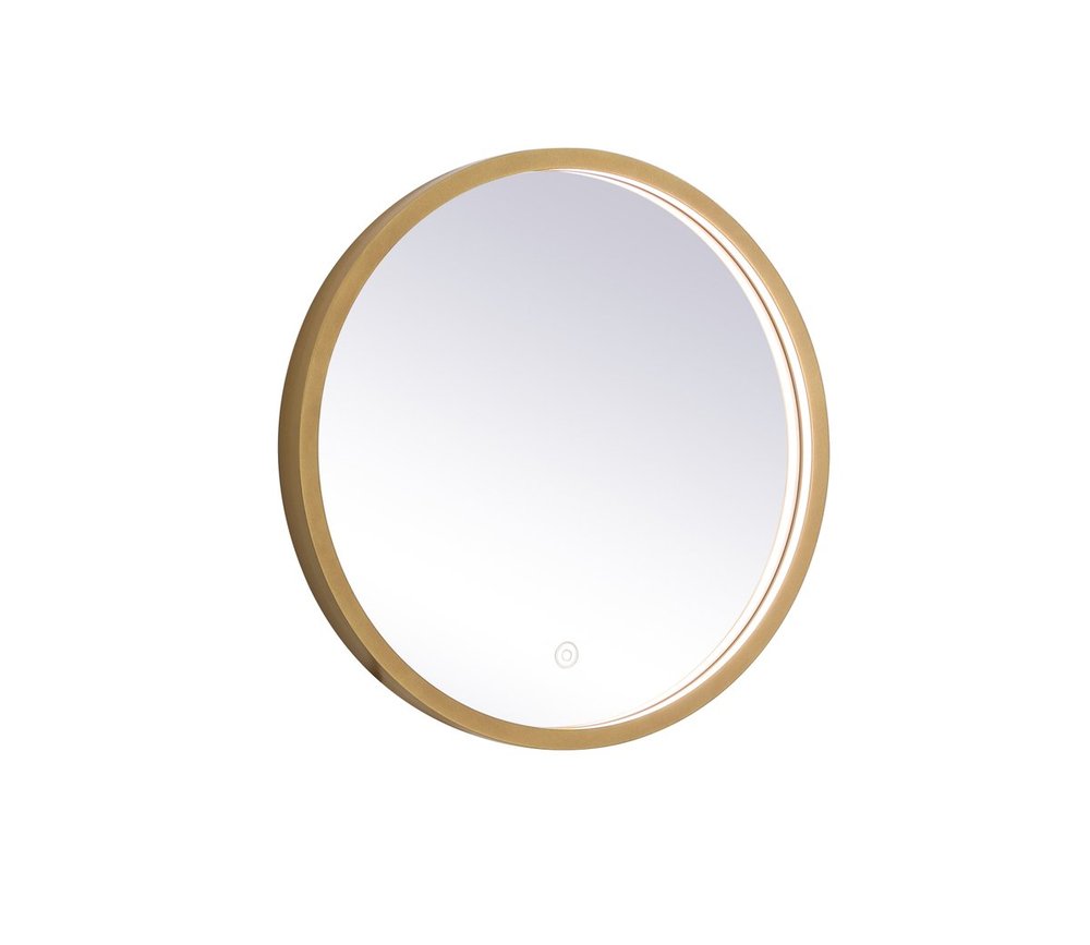 Pier 18 Inch LED Mirror with Adjustable Color Temperature 3000k/4200k/6400k in Brass