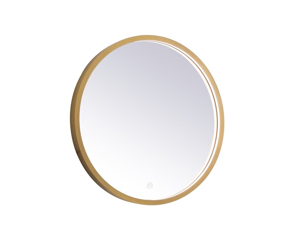 Pier 21 Inch LED Mirror with Adjustable Color Temperature 3000k/4200k/6400k in Brass