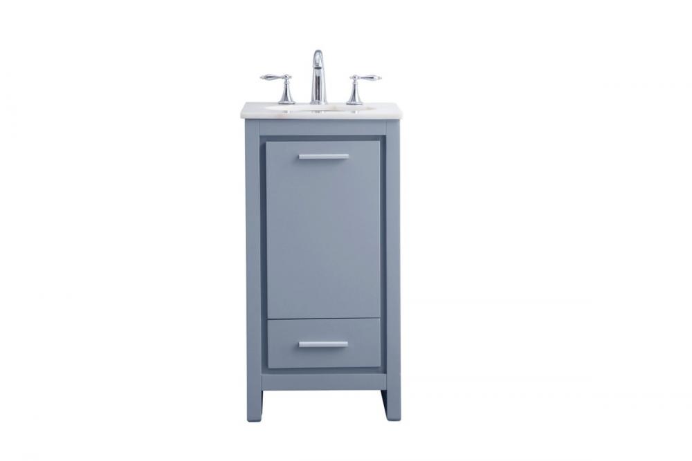18 In. Single Bathroom Vanity Set in Grey