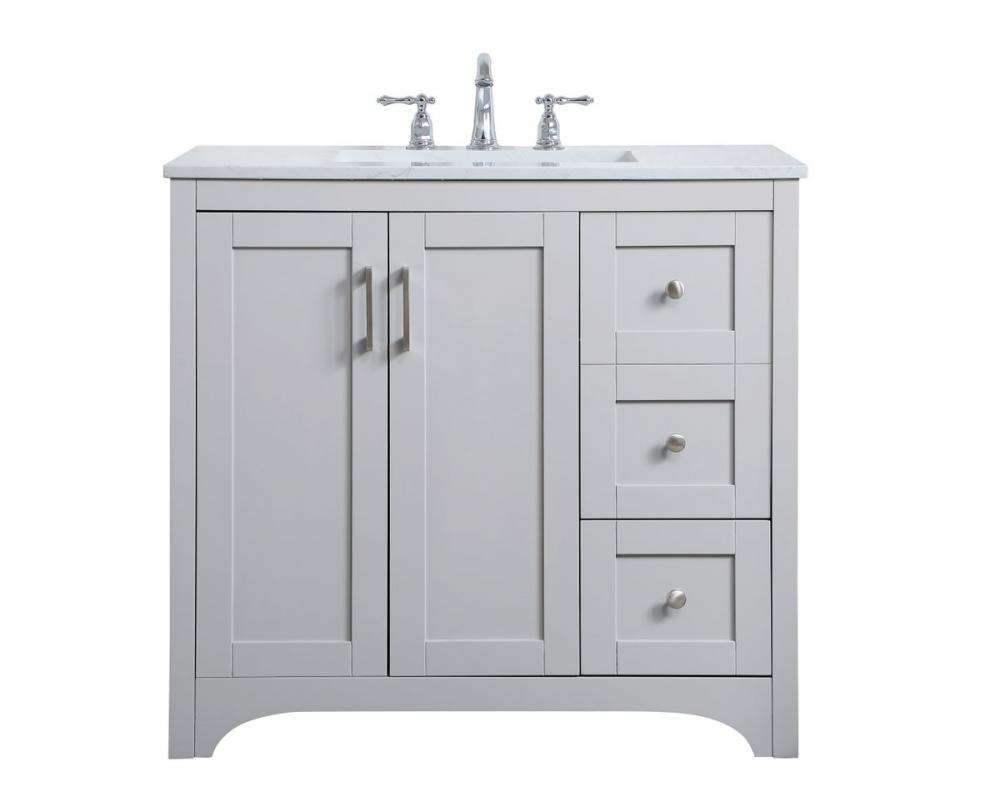 36 Inch Single Bathroom Vanity in Grey