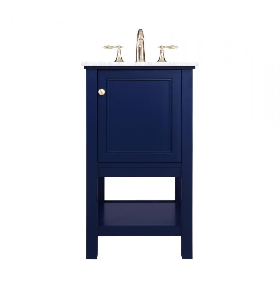 19 Inch Single Bathroom Vanity in Blue