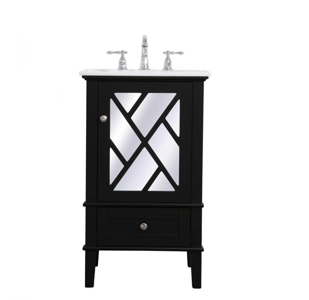 21 In.single Bathroom Vanity Set in Black