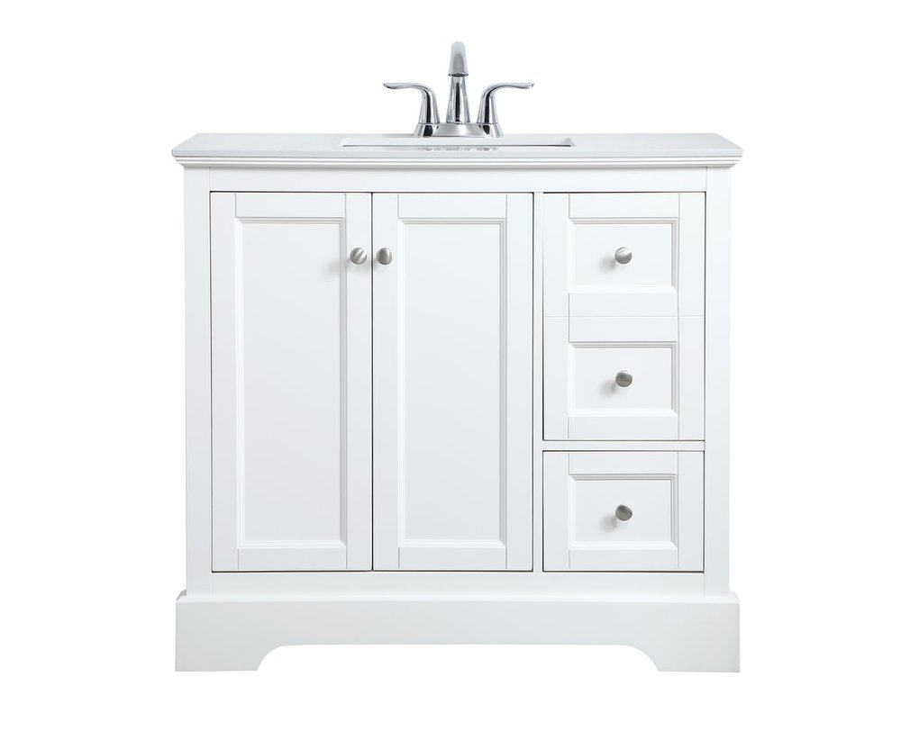 36 inch  Single Bathroom Vanity in White
