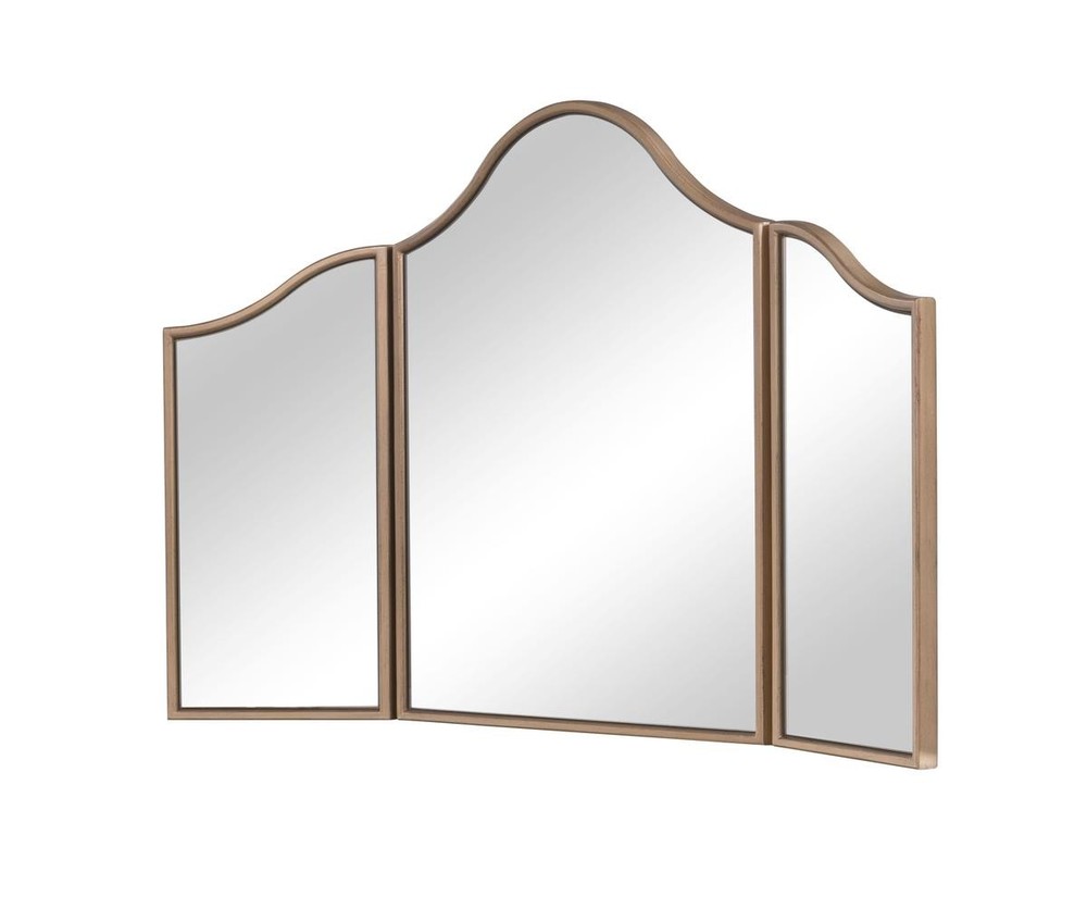 Dressing Mirror 39 in. x 24 in. in Gold paint