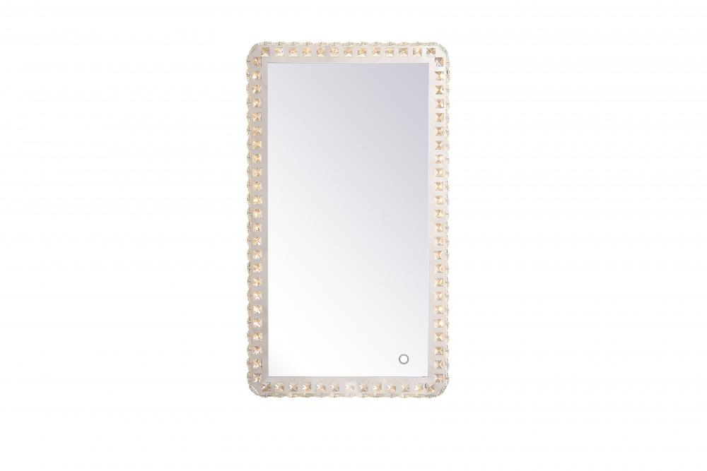 Evelyn 18in x 32in Hardwired LED mirror with touch sensor and color changing temperat