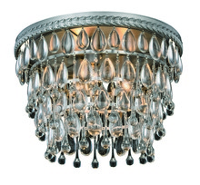 Elegant 1219F15AS/RC - Nordic 3 light antique silver Flush Mount Clear Royal Cut Crystal