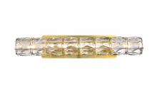 Elegant 3501W24G - Valetta 24 Inch LED Linear Wall Sconce in Gold