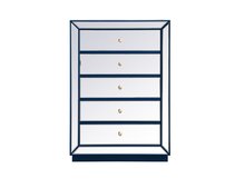 Elegant MF53026BL - 34 inch mirrored chest in blue