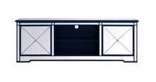 Elegant MF60172BL - Modern 72 in. mirrored tv stand in blue